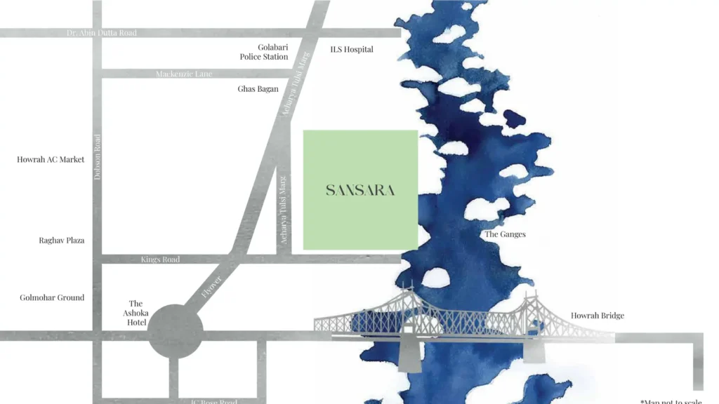 sansara howrah location map